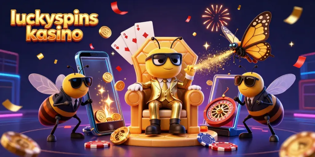 Experience thrilling gameplay with luckyspins kasino featuring dynamic characters and vibrant slot game elements.