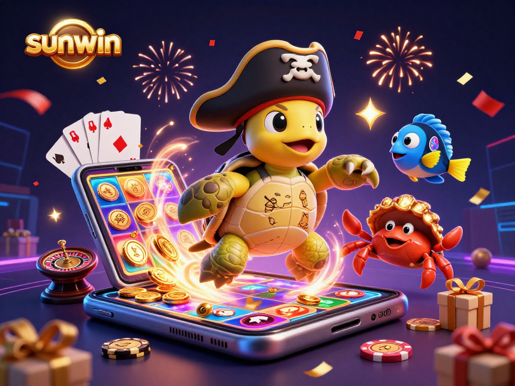 Spin the reels with sunwin's pirate turtle and explore treasure-filled adventures!