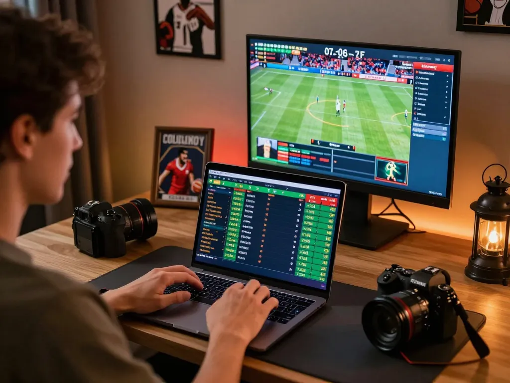 Action-packed scene of vibrant online betting platform showcasing Nhà cái 79KING with live odds and sports events.