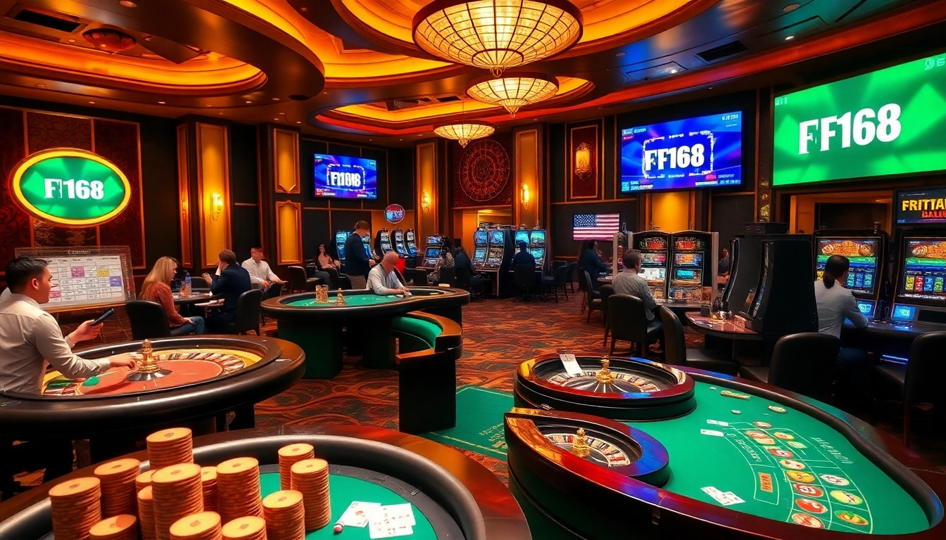 Engage in thrilling gaming experiences at https://f1682.email/ featuring poker tables and vibrant slot machines.