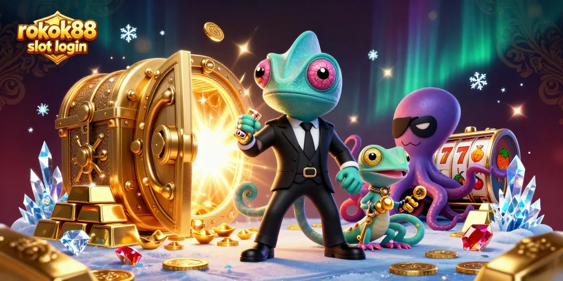 Experience the excitement of rokok88 slot login with vibrant 3D characters and dazzling casino elements.