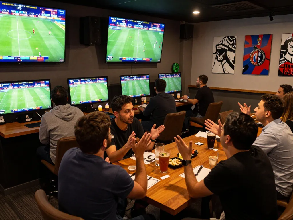 Socolive sports betting scene with live matches and excited bettors engaging.