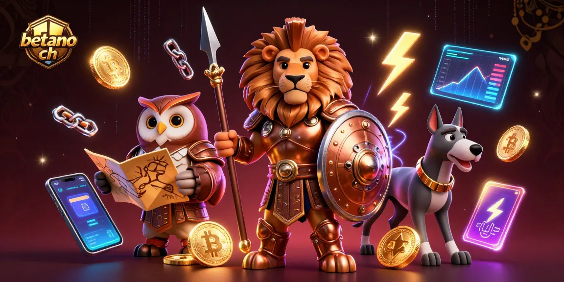 Erlebe den Nervenkitzel von betano ch mit einem Spartaner-Löwen, der von Bitcoin-Münzen und 3D-Illustrationen umgeben ist.