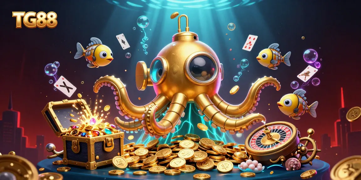 Experience thrilling betting adventures with TG88 at this vibrant 3D casino scene.